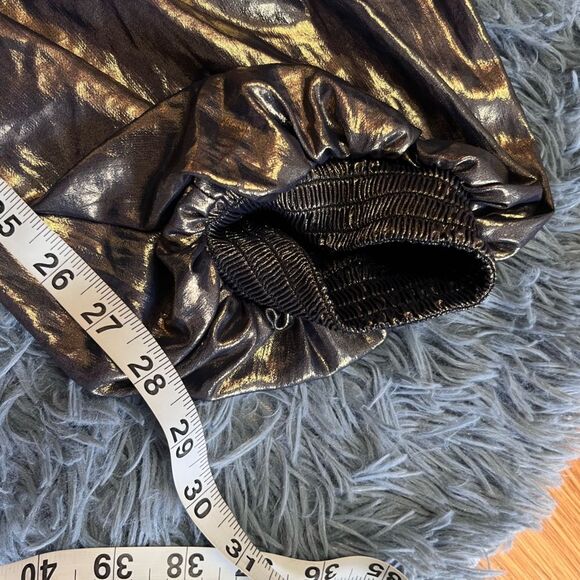 Zara Metallic Balloon Style Pull On Pants Size S - Picture 7 of 7